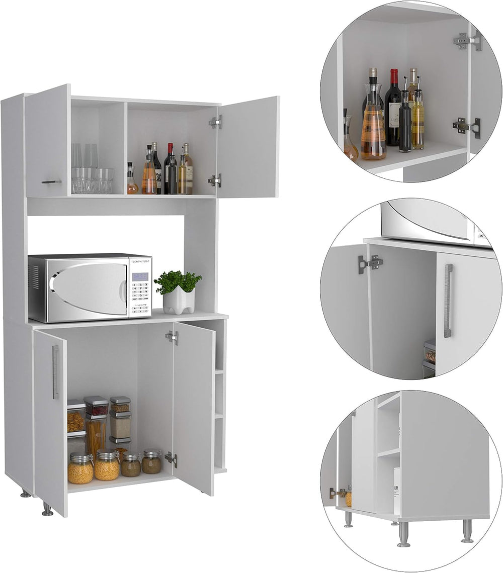 3 Shelf Pantry Cabinet White
