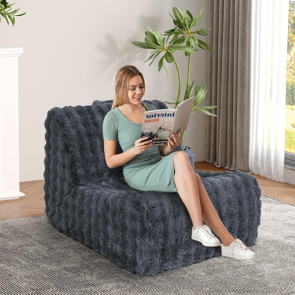 Bean Bag Chair for Adults, Giant Bean Bag Chair with Pillow, Oversized Chaise...