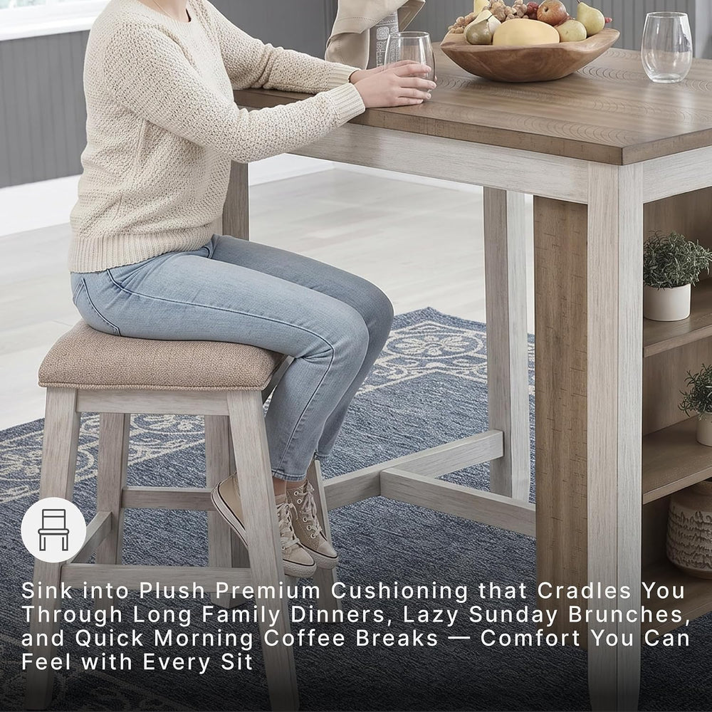 Signature Design by Ashley Skempton 3-Piece Counter Height Dining Table Set |...
