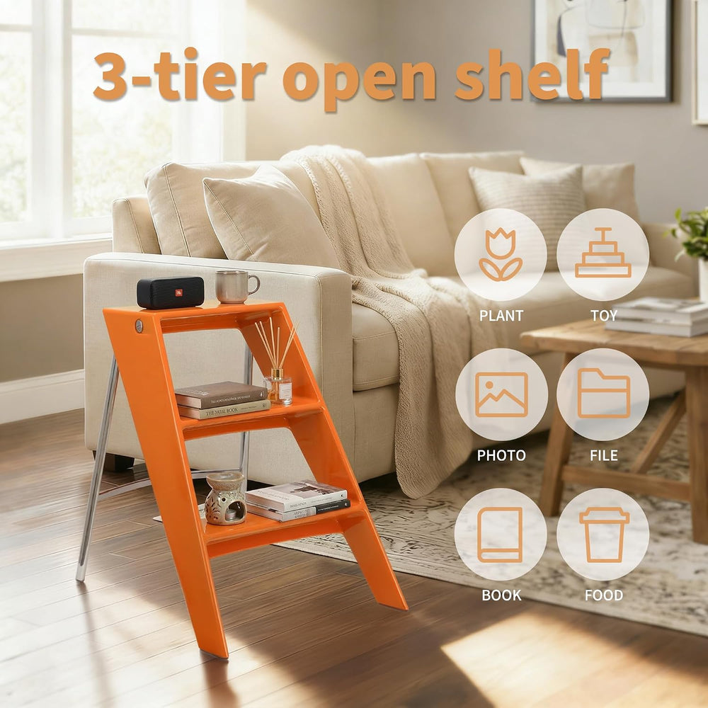 HOTEAGLE Modern Folding Chair - Multifunctional Design Doubles as Step Stool ...