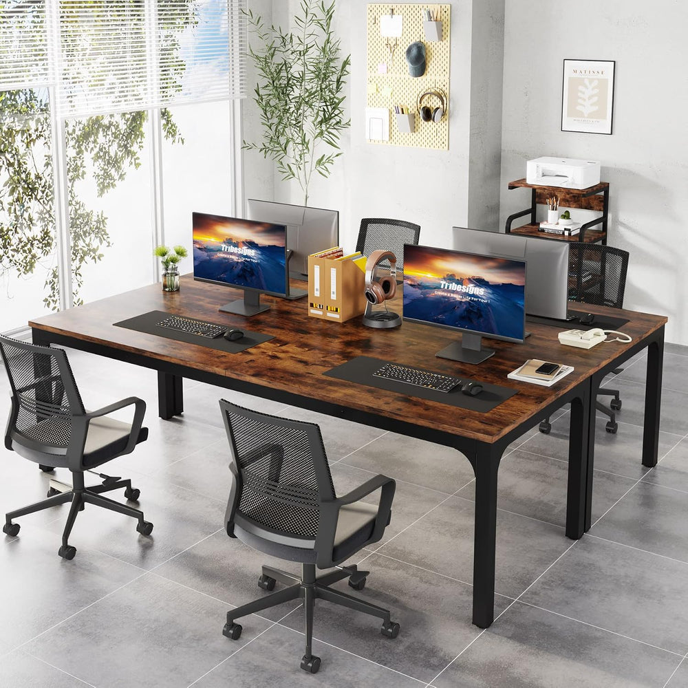 Tribesigns 78.7 Inches Extra Long Computer Desk 2 Person Desk, Double Long De...
