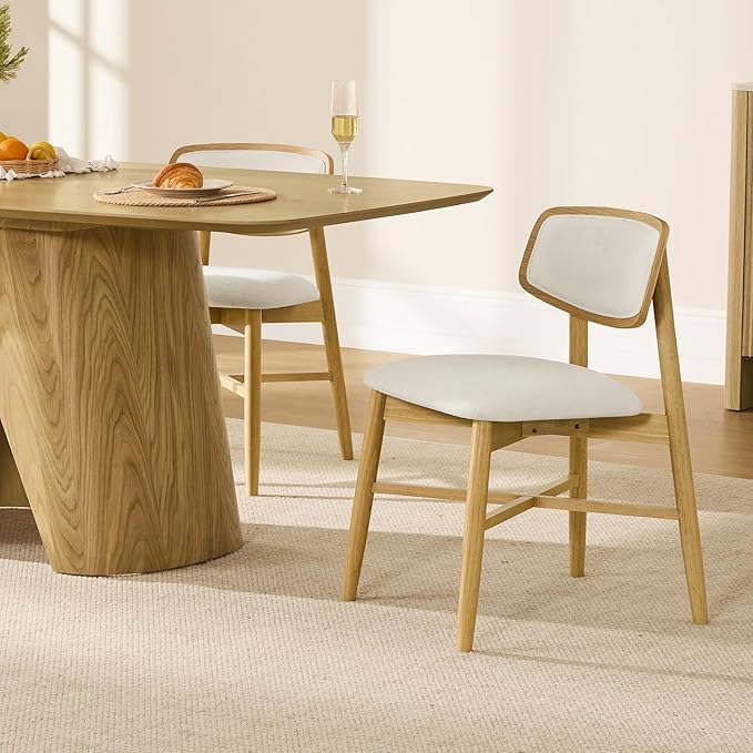 CHITA Wooden Dining Chairs Set of 2, Mid Century Modern Dining Room Chair, Na...