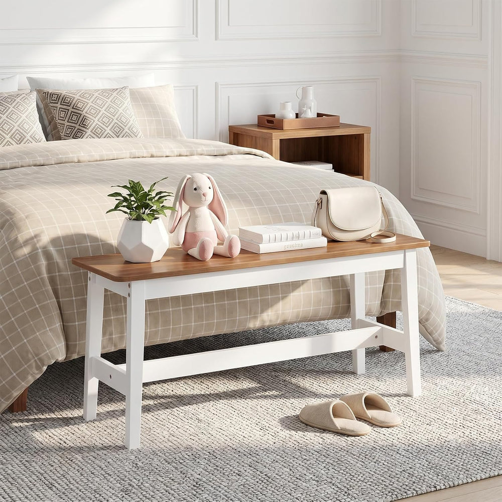 HOOBRO 39.3'' Bamboo Dining Bench, Farmhouse Kitchen Table Bench, Kit...