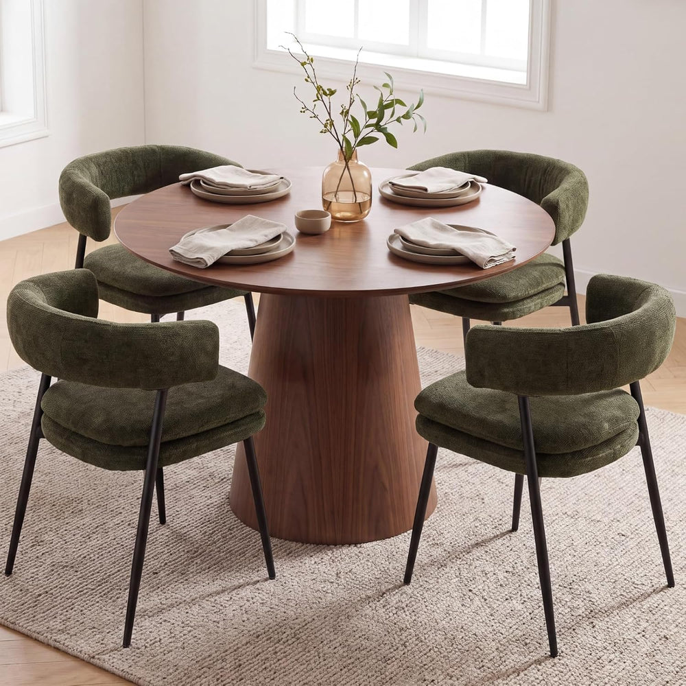 EALSON Upholstered Dining Chairs Set of 4 Modern Fabric Dining Room Chairs wi...