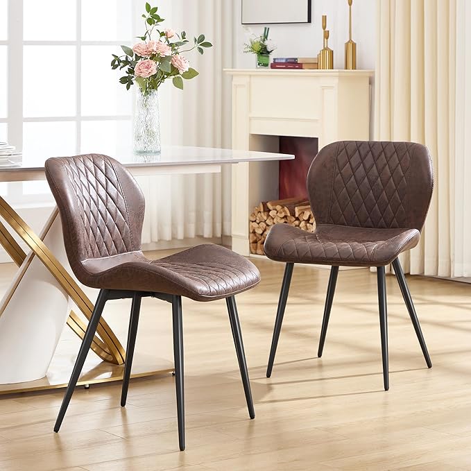 Dining Chair, Comfy Modern Dining Chairs with Thick Cushions, Upholstered Fab...