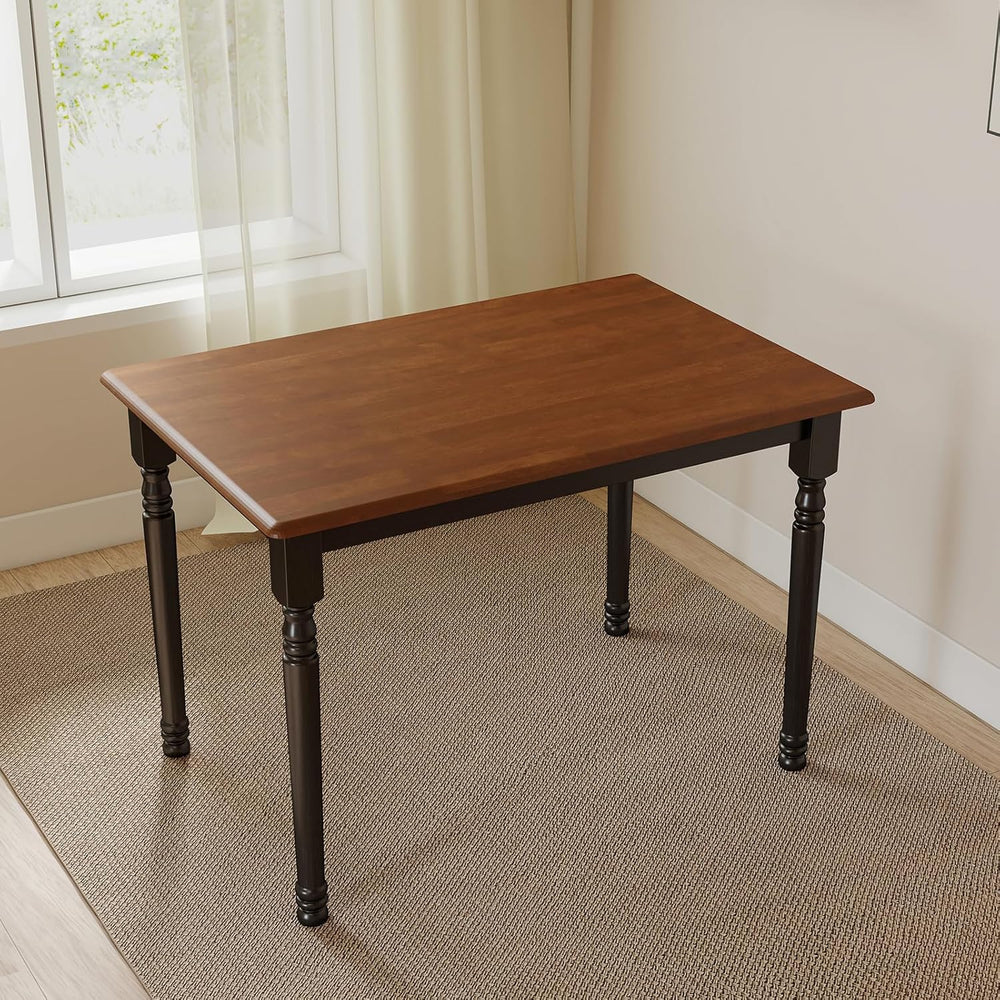 Kmax Small Dining Table for 2-4, Solid Wood Dining Table for Small Spaces 2 P...