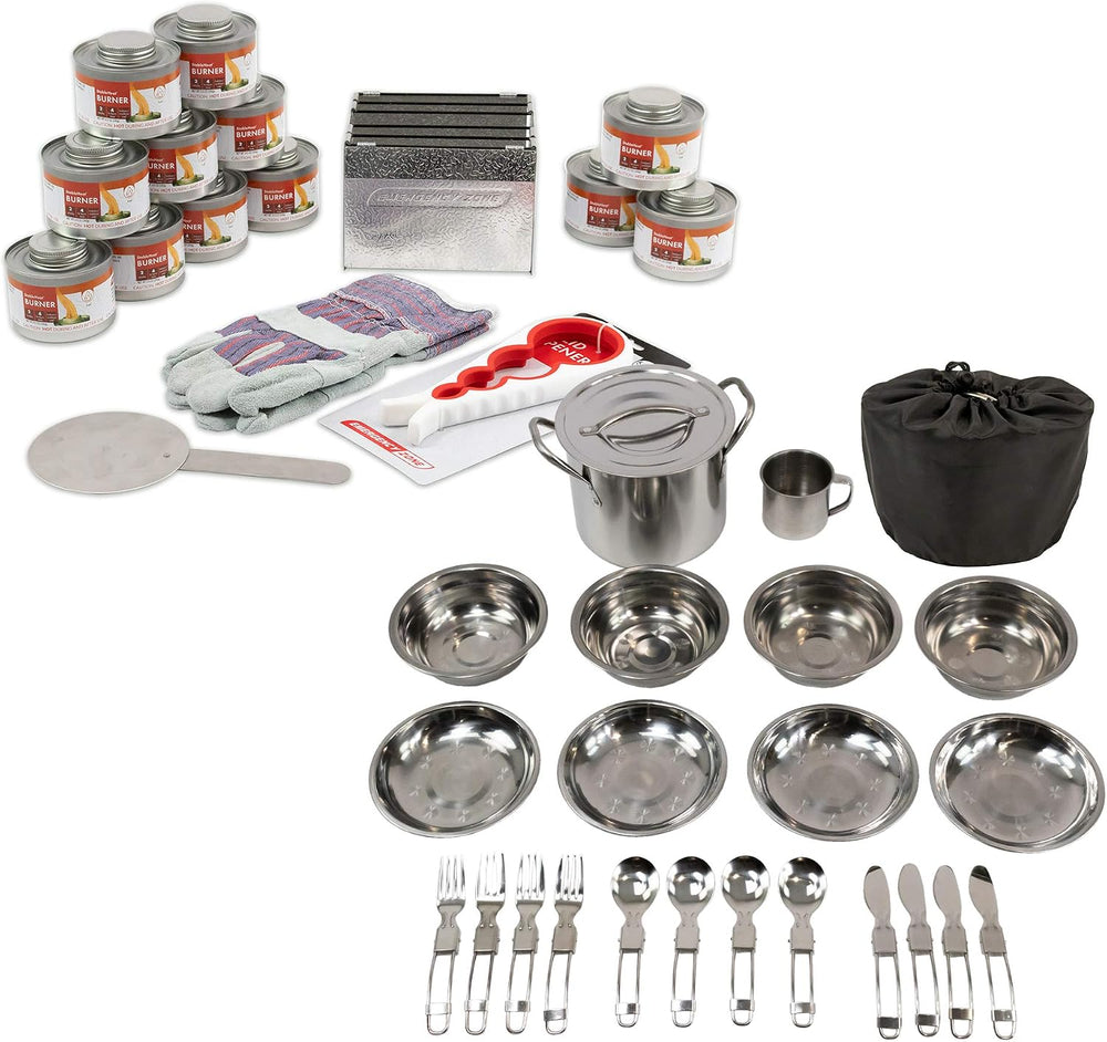 New & Improved! Emergency Cooking Fuel Premium Storage Set, 20+ Year Shel...