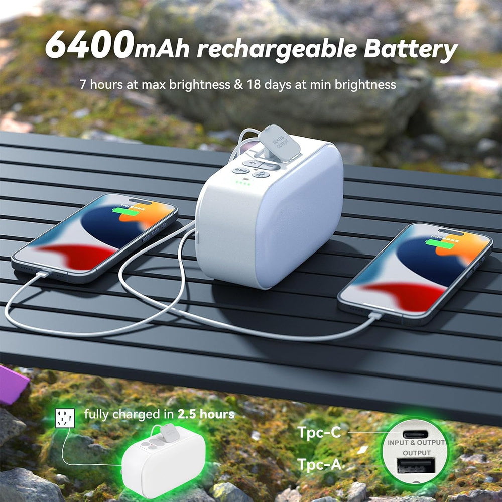 Camping Lantern,6400mAh LED Lantern Rechargeable,with 4 Light Modes,1000LM Te...