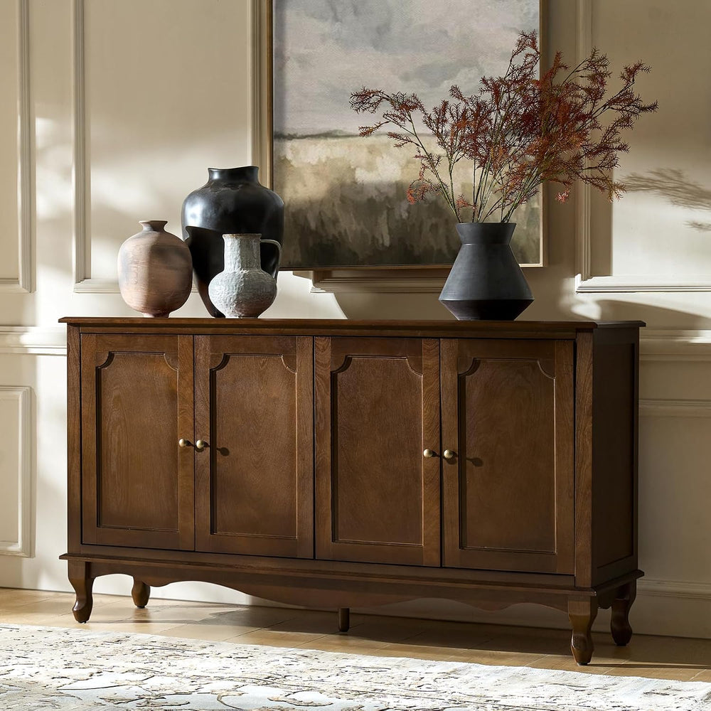 HULALA HOME Sideboard Buffet Cabinet with Storage, 58" Kitchen Farmhouse...