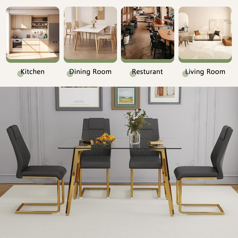 NicBex Dining Room Table Modern 51" Rectangular Dining Table for 6 with ...