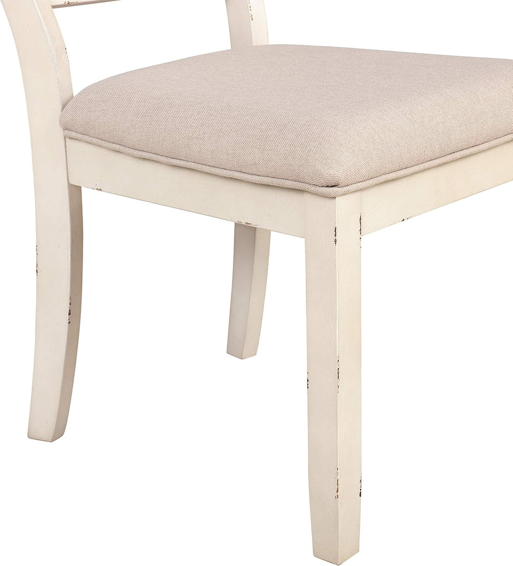 Roundhill Furniture Prato 6-Piece Dining Set, Dining Table with 4 Cross Back ...