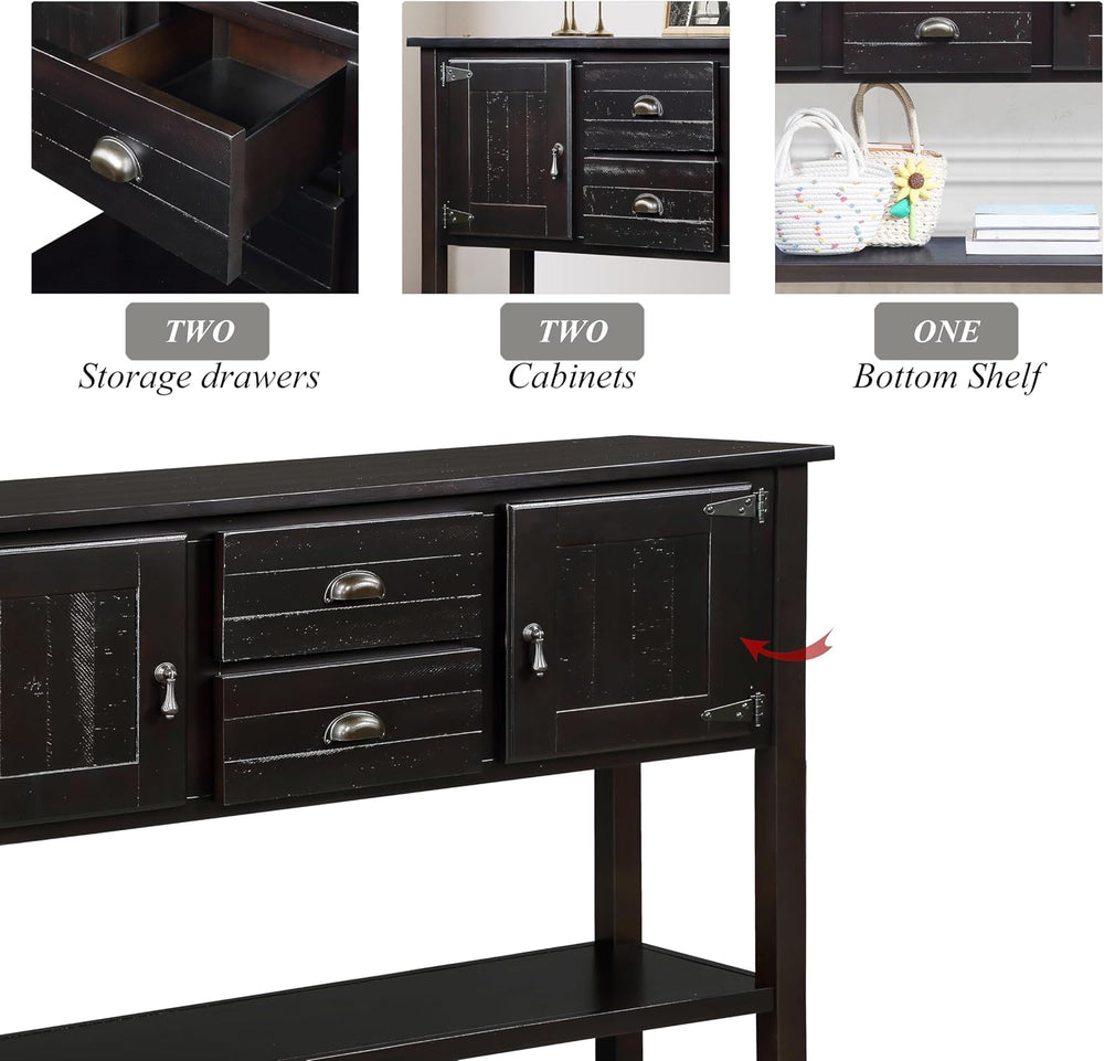 Knocbel Farmhouse 48 Inches Long Console Table for Entryway, Entry Hallway Fo...