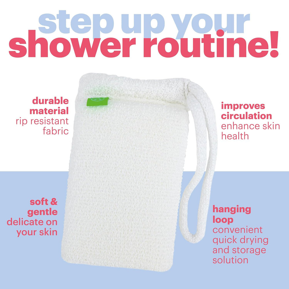 Bath Scrubber for Body by Afterspa, Shower Brush, Back Loofah, Body Exfoliato...