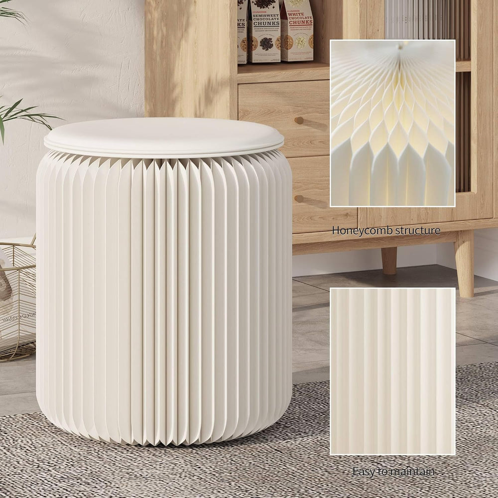 Folding Paper Stool, Heavy Duty 660 lb Load Capacity, Foldable Honeycomb Desi...