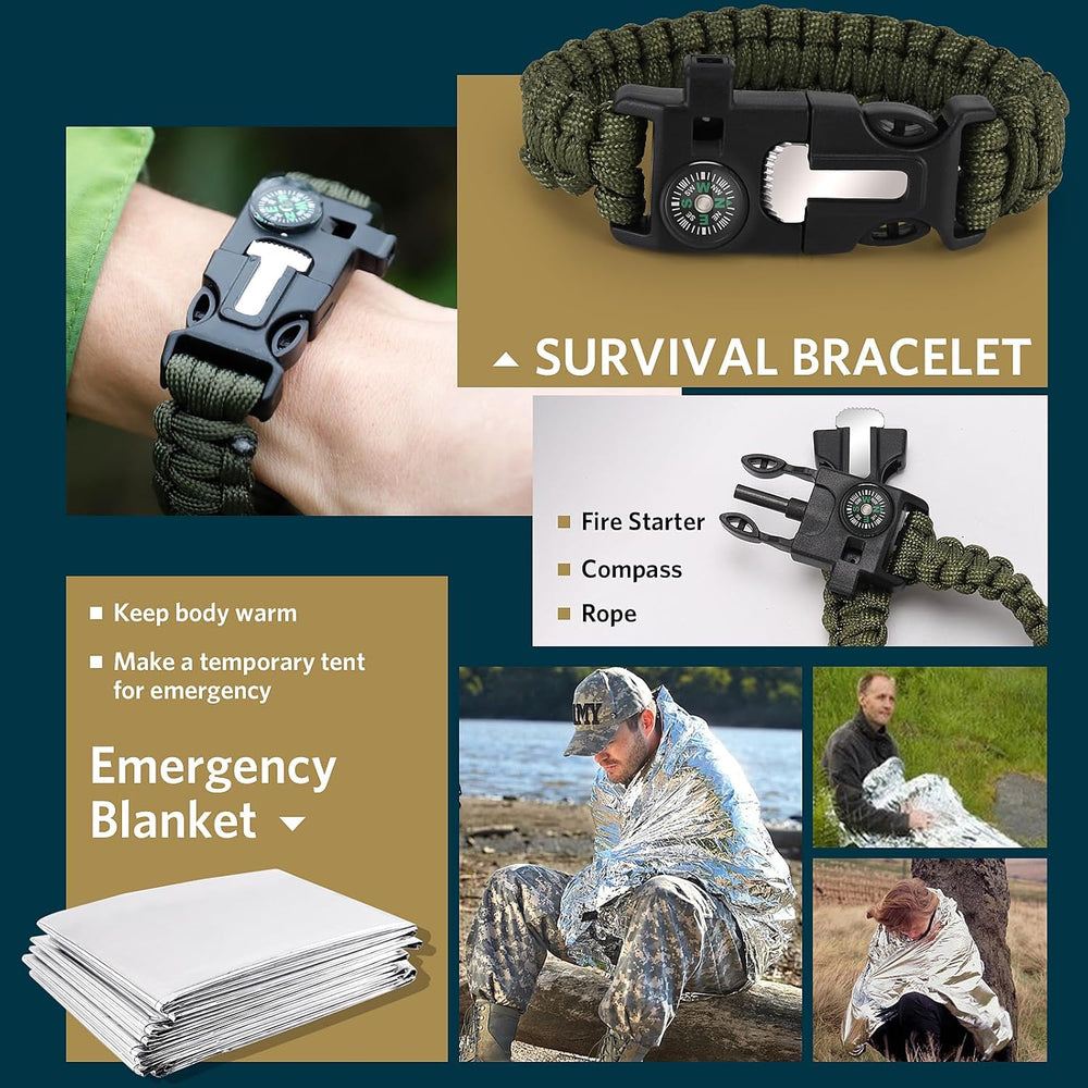 ABPIR Gifts for Christmas Survival Kits for Men Dad Husband Him, 13 in 1 Surv...