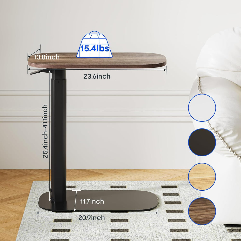 FLEXISPOT Adjustable C Table, Snack Side End Table Sofa Couch Bedside Table L...