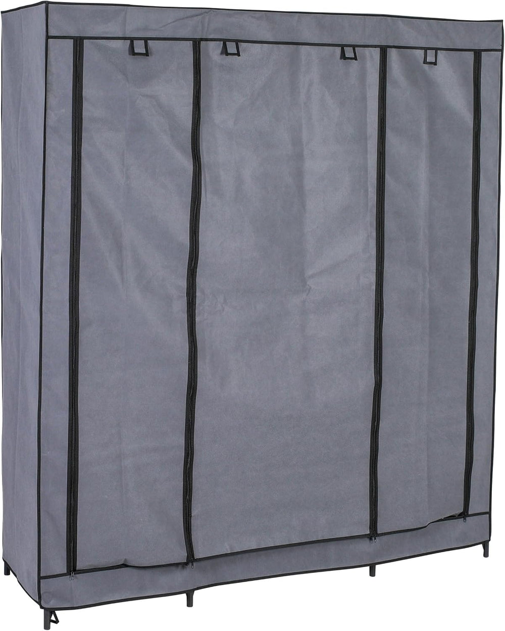 axentia XXL Wardrobe Approx. 150 x 175 x 45 cm Grey/Black
