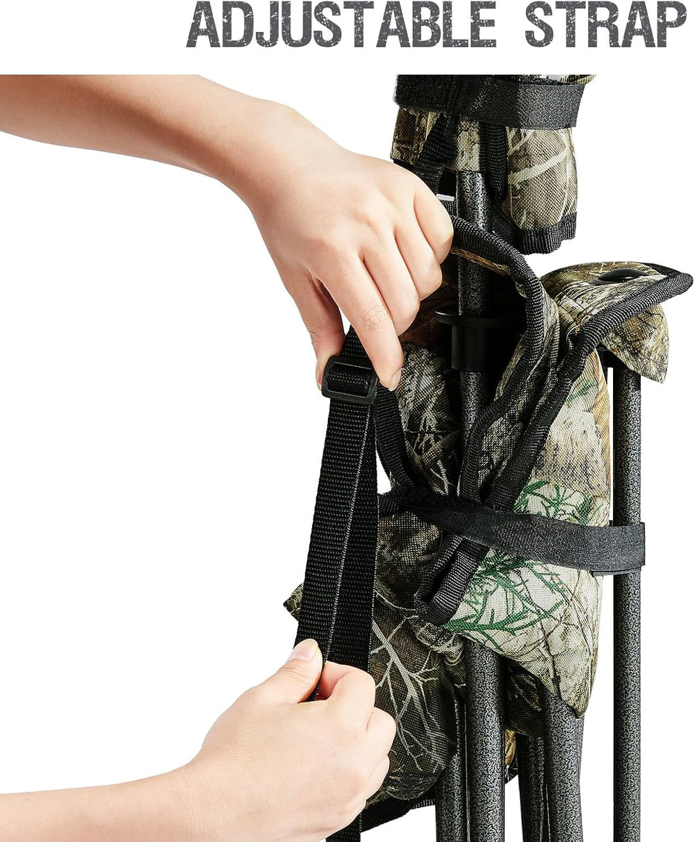 Portal Extra Large Quick Folding Tripod Stool with Backrest Fishing Camping C...