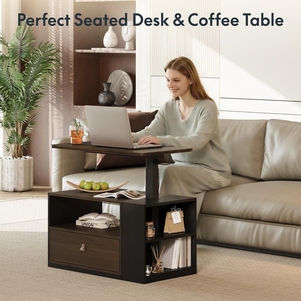 FLEXISPOT H7 CAB End Table with Drawers Storage,Narrow Side Table Nightstand ...