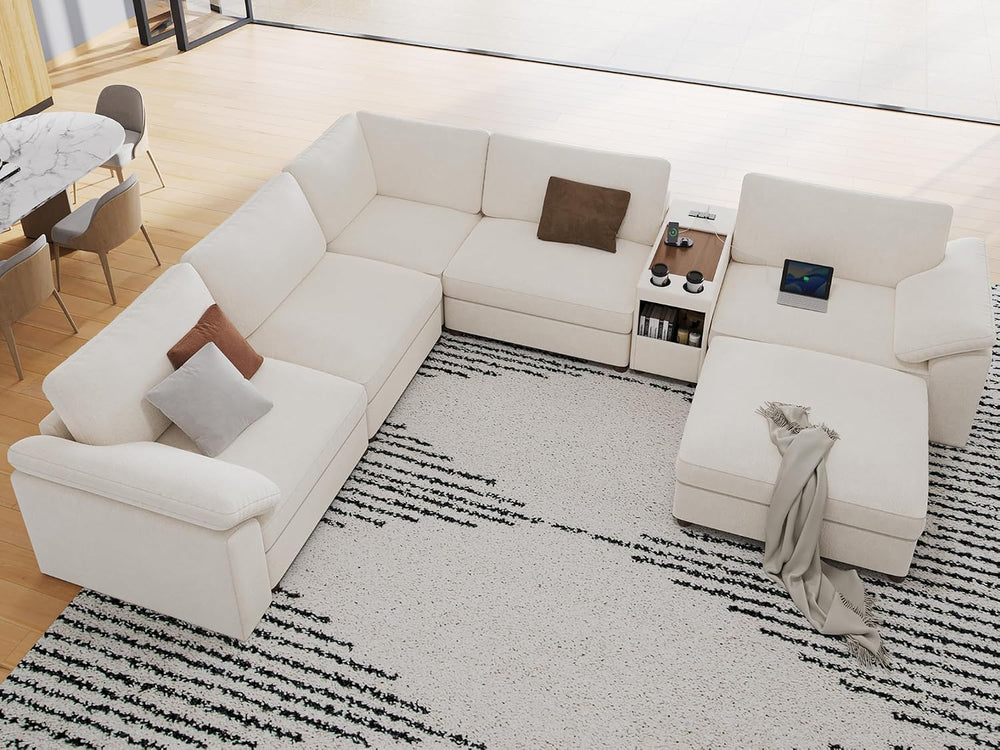 EASE MOOSE L Shape Sectional Modular Sofa,Oversized Modular Cloud Sofa | Mode...