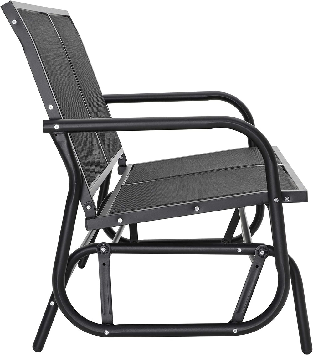 NUU GARDEN 2 Person Outdoor Glider Bench Patio Glider, Patio Glider Swing Cha...