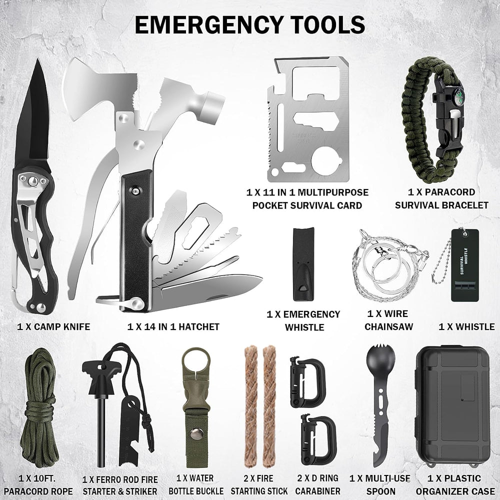 258-Piece Emergency Survival Kit, Outdoor Camping & Disaster Preparedness...