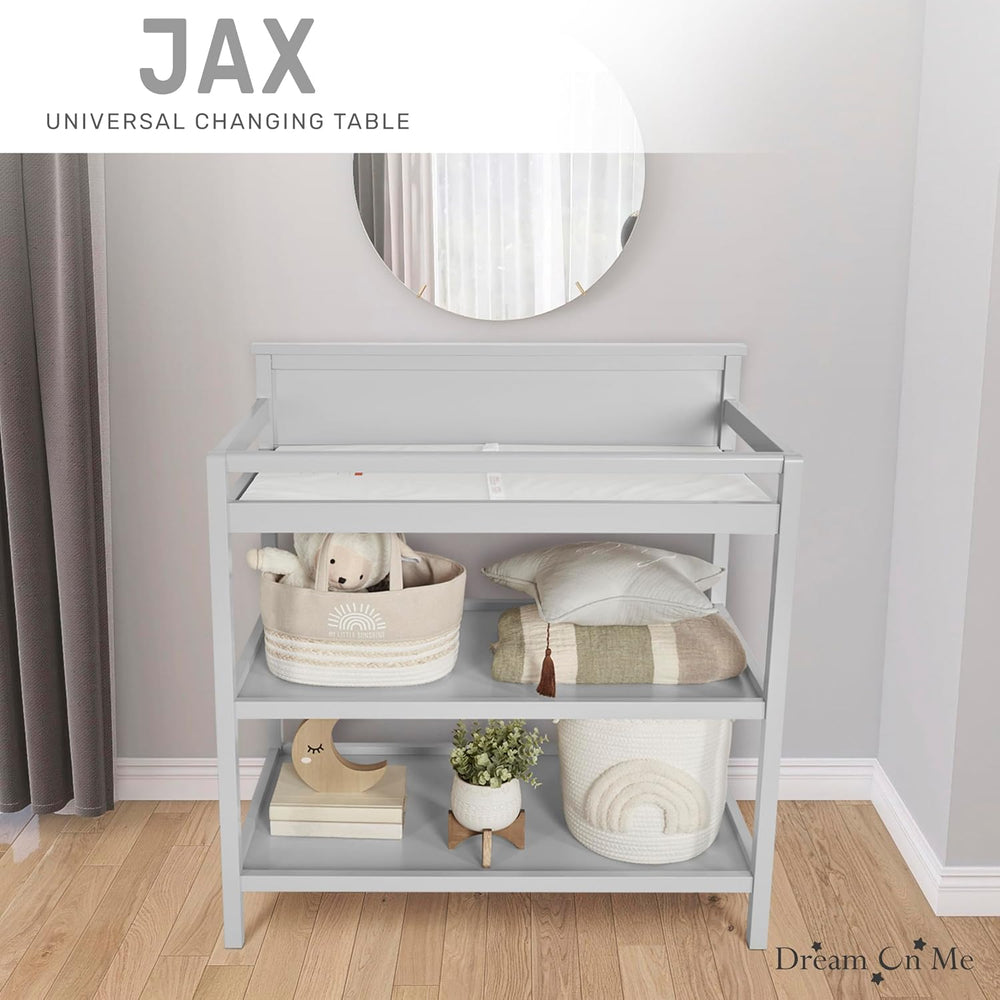 Dream On Me Jax Universal Changing Table, Pebble Grey 34x20x40 Inch (Pack of 1)