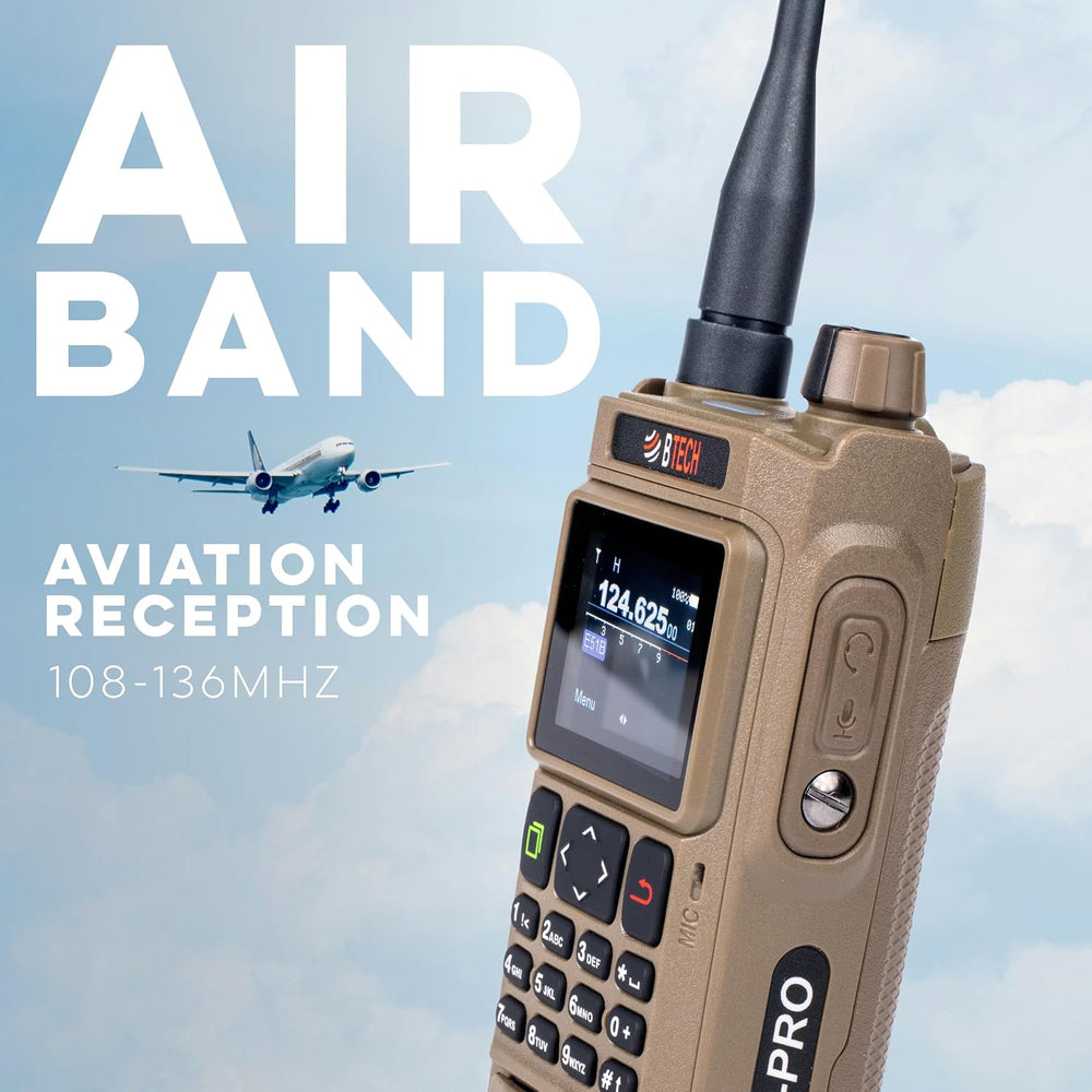 BTECH UV-PRO (TAN) IP67 Dual Band VHF/UHF Two-Way Radio - APRS, Bluetooth, GP...