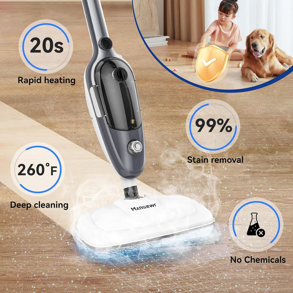 Steam Mop - All-in-one Powerful Handheld Steam Cleaner Detachable Floor Steam...