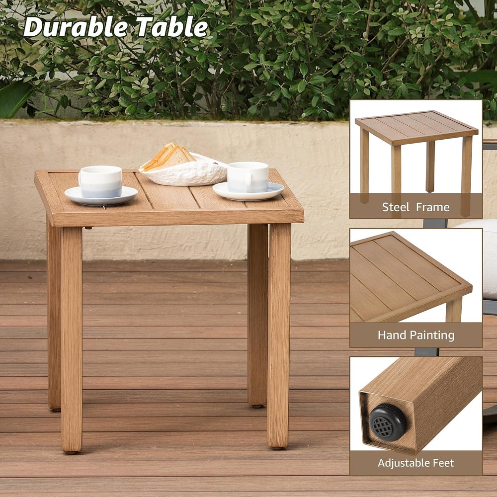 NATURAL EXPRESSIONS 3 Piece Patio Bistro Set, Glider Rocking Chairs & Table