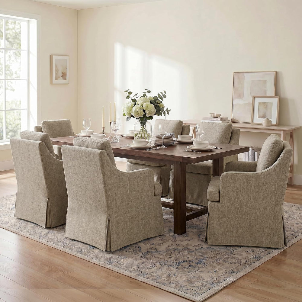 Usaint Upholstered Dining Chairs, Dining Room Chairs with Casters
