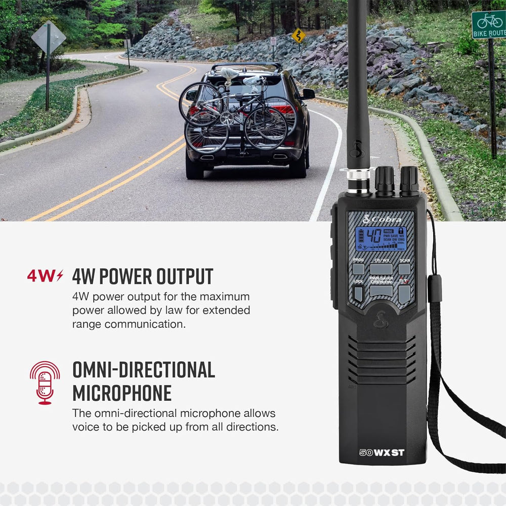 Cobra HH50WXST Handheld CB Radio - Emergency Radio with Access to Full 40 Cha...