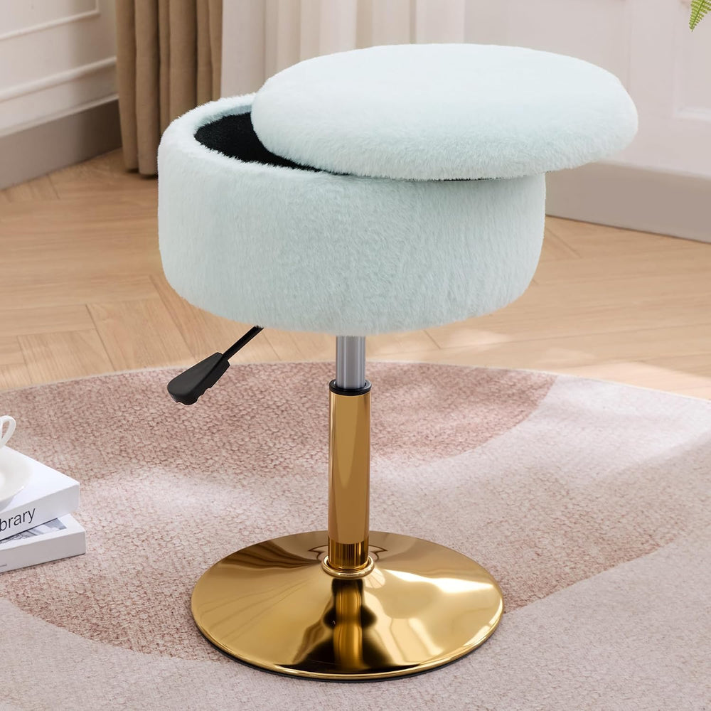 Vanity Chair with Storage Adjustable Stool for Vanity Swivel Vanity Stool Ott...
