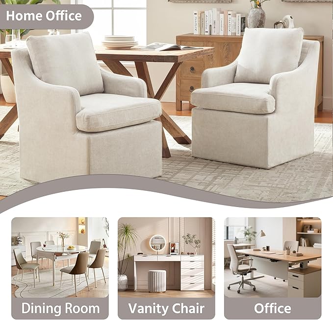 VKNOW Upholstered Dining Chairs Set of 2, Modern Kitchen Chairs Dinner Chairs...
