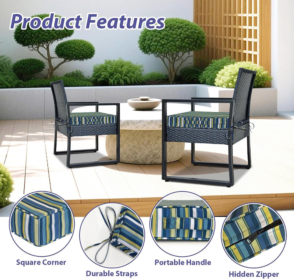 IPYNBAP Outdoor Chair Cushions Set of 4 -Waterproof Outdoor Seat Cushions for...
