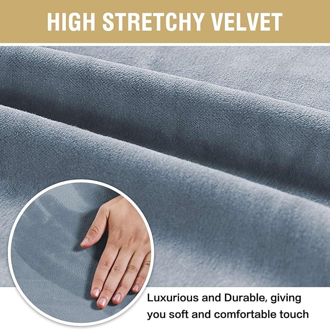 H.VERSAILTEX Velvet Dining Chair Covers Stretch Chair Covers for Dining Room ...
