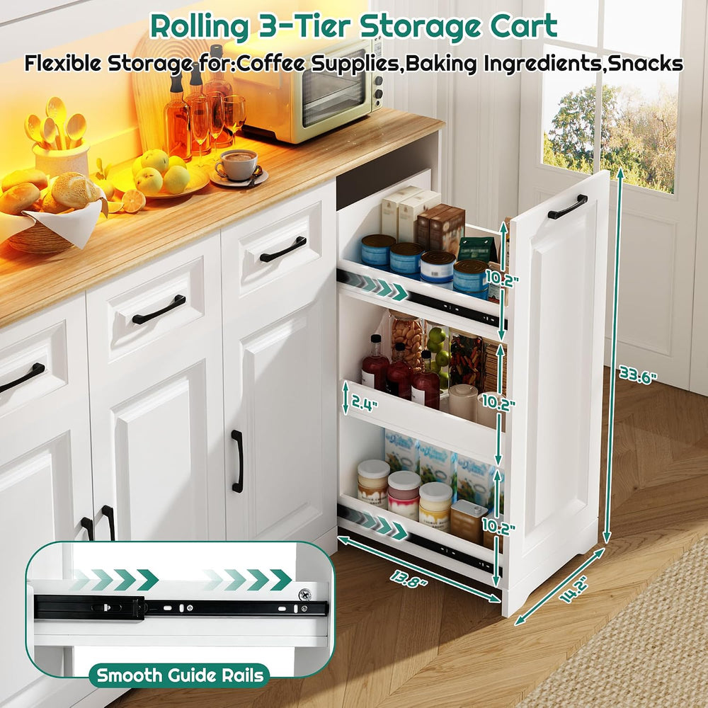 72" Tall 60" Wide Extra Large Pantry Storage Cabinet w/Power Outlet...