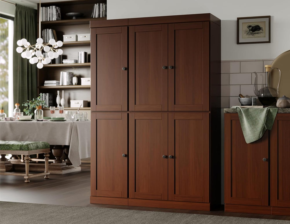 Palace Imports Solid Wood Kitchen Pantry Cabinet 71.5" Tall, 48.5" ...