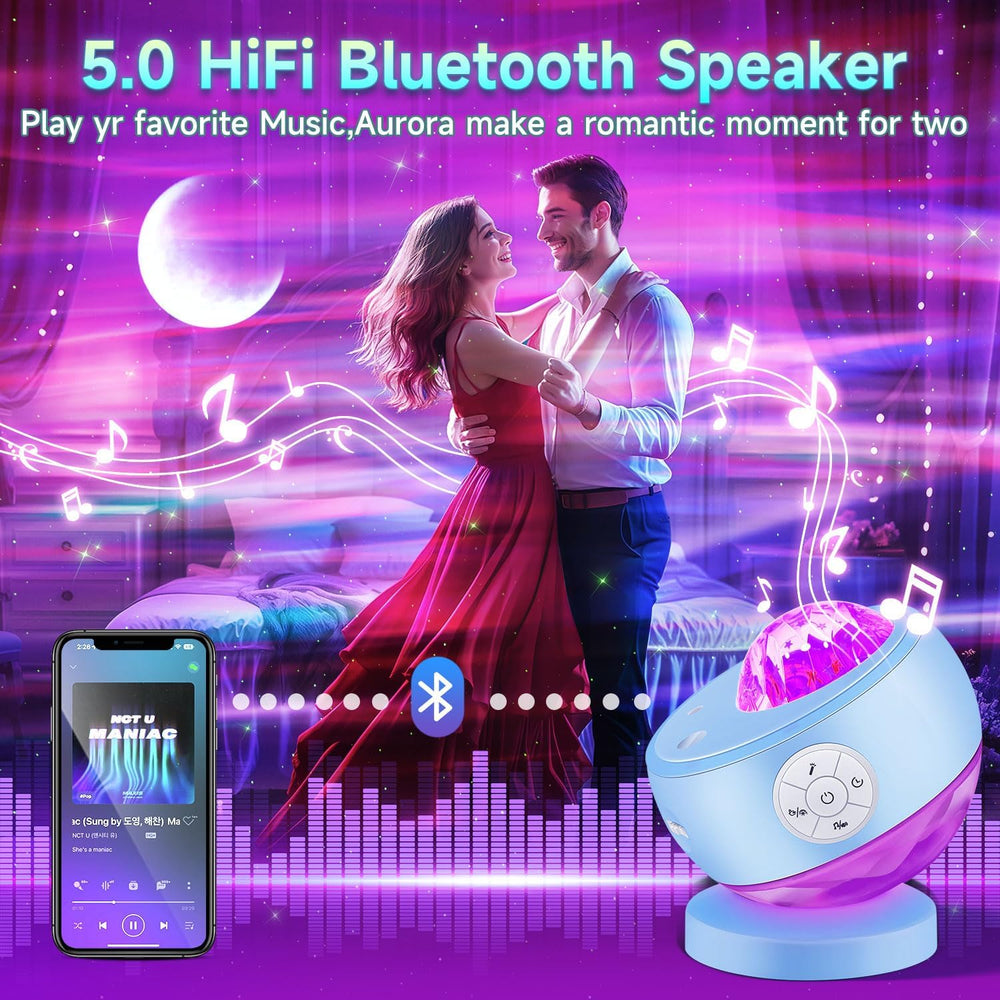Aurora Light Star Projector Iceberg Figurine Lamp Bluetooth Speaker
