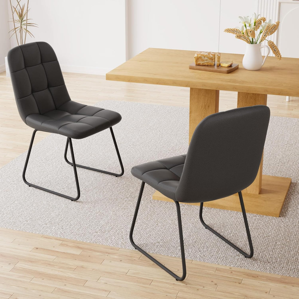 Dining Table Set for 4-6 People, 46 Inch Modern MDF Oak Kitchen Table with 4 ...