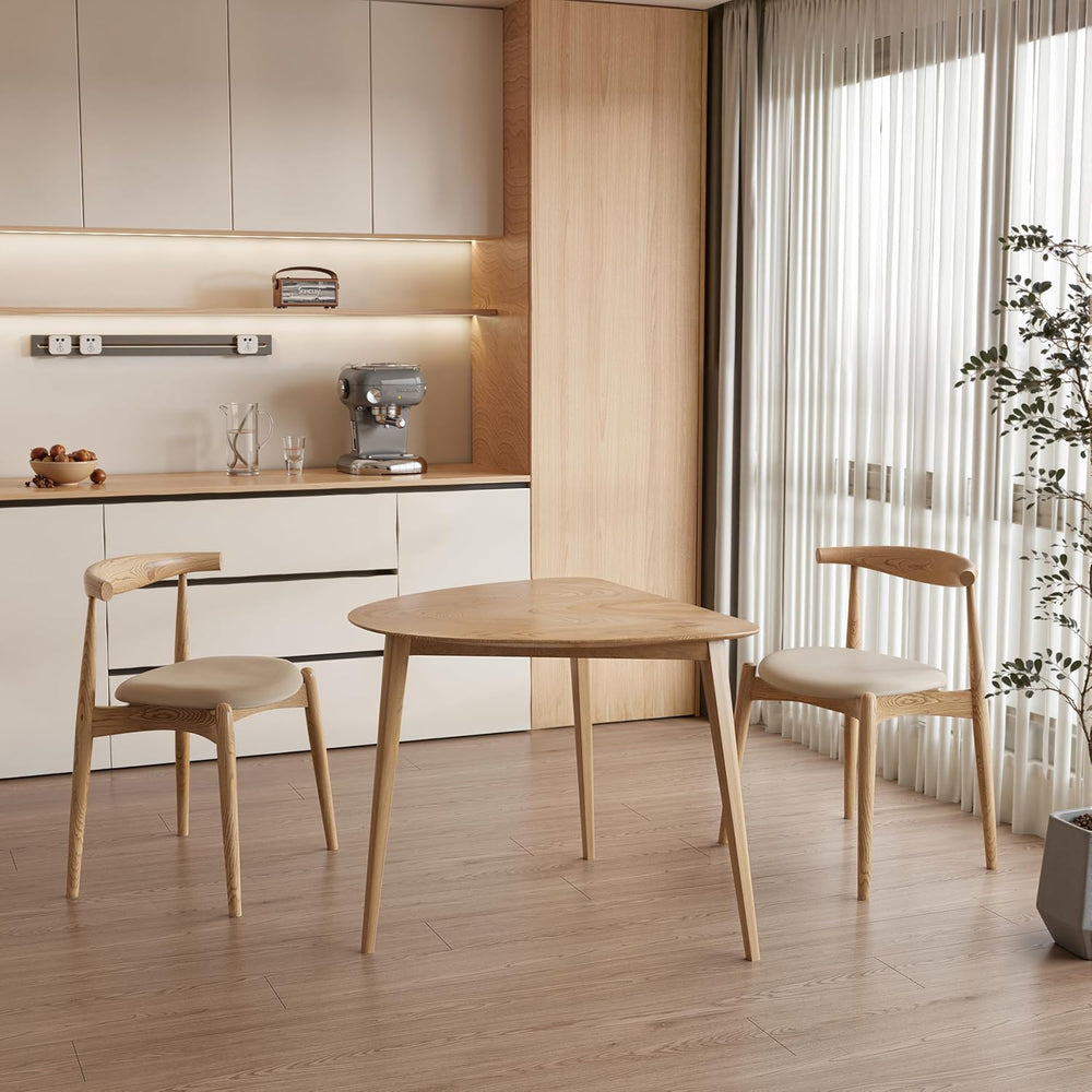 Acanva Modern Small Triangle Dining Room Table for Kitchen Compact Space, Far...