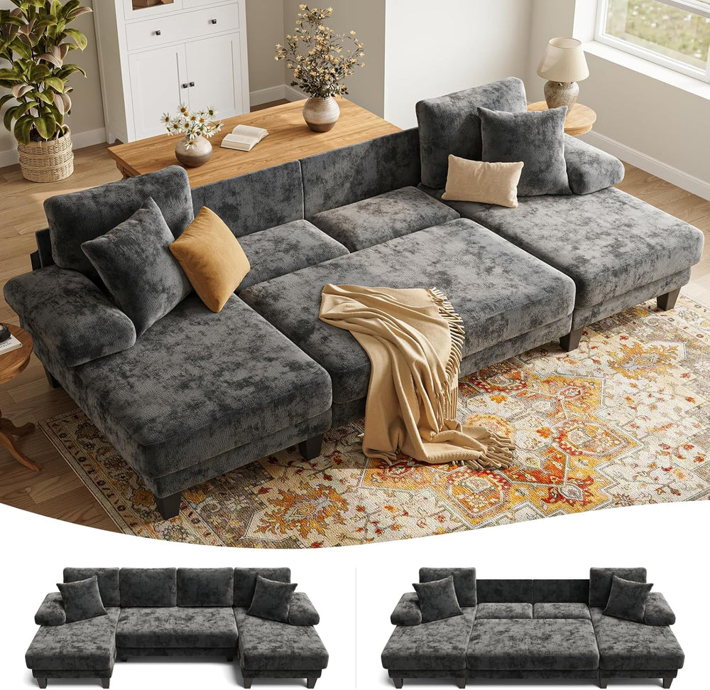 Txtin's Sleeper Sofa with Pull Out Couch Bed | 112 Inch Couches for Livin...