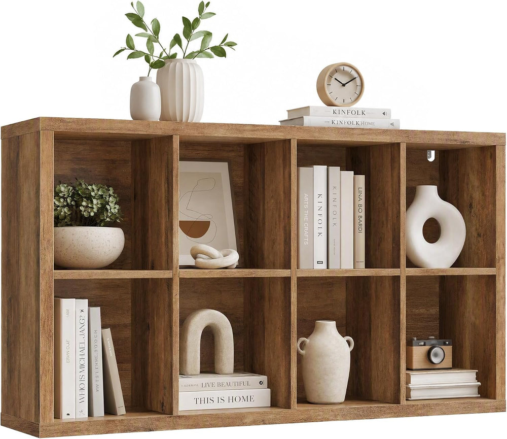 VASAGLE 8-Cube Bookshelf, Adjustable Storage Shelf