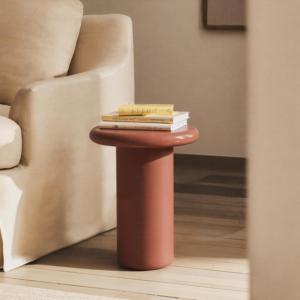 Acanva Modern End Tables with High Glossy Finish, Curved Edges, Accent Center...