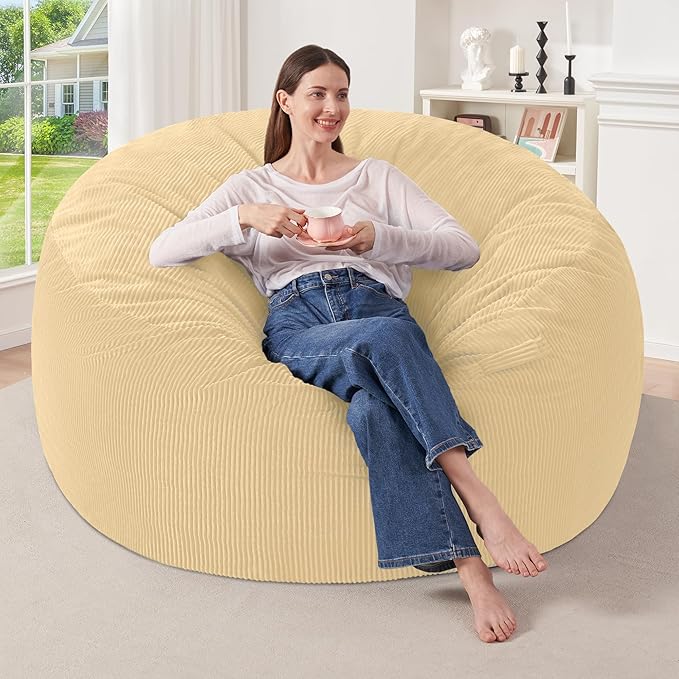 HABUTWAY 4FT Bean Bag Chair,Giant Bean Bag Chairs for Adults,Big Bean Bags wi...