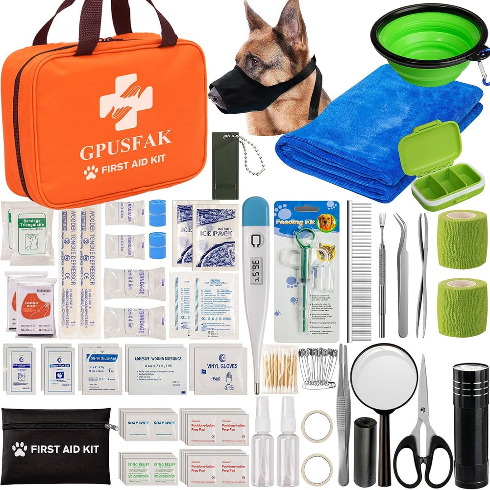 Dog First Aid Kit - Pet First Aid Kit for Dogs and Cats Pet First Aid Supplie...