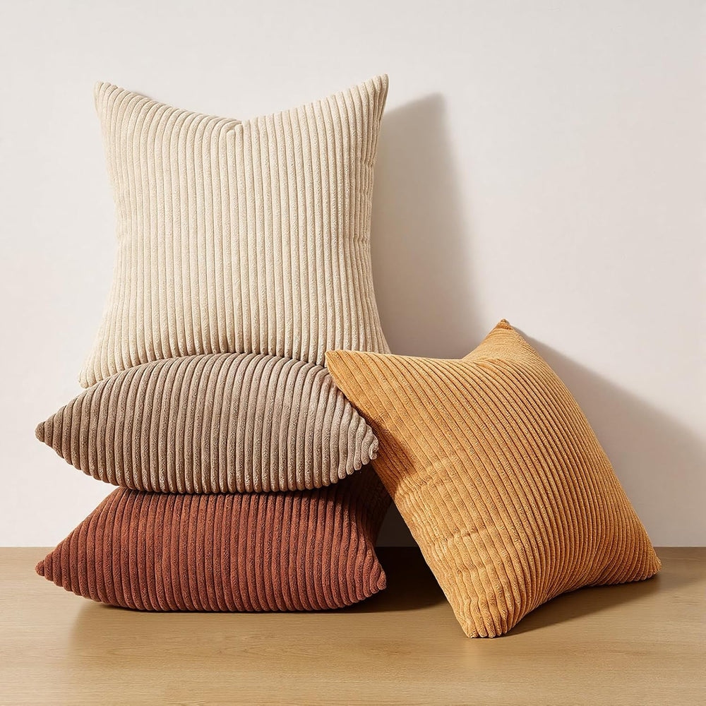 Topfinel Yellow Brown Gradient Rustic Pillow Case Boho Throw Pillow Covers 22...