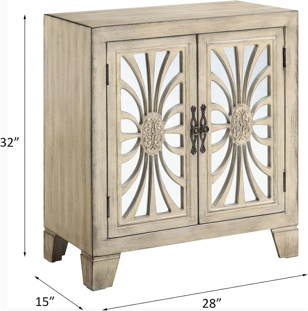 Console Cabinet with 2 Door, Retro Style Pantry Storage Locker for Kitchen Li...
