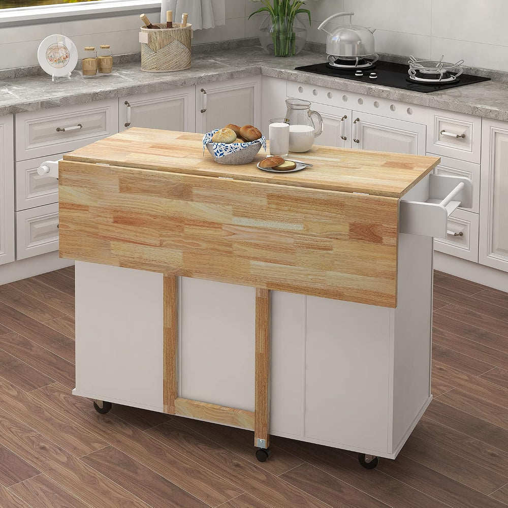 Kitchen Island with Extensible Table