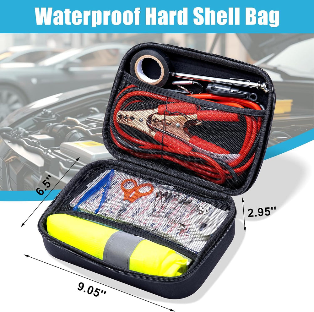 Car Roadside Emergency Kit, Portable Car Safety Kit Car Kits for Emergency, B...
